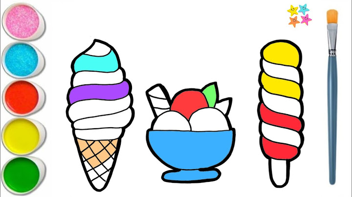 Dibuja y Pinta  3️⃣​ Helados 🍧​🍨​🍦​|  | Dibujos Para Niños