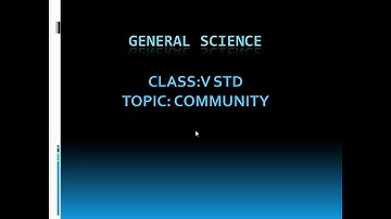 Class 5 chapter 3 community part 2