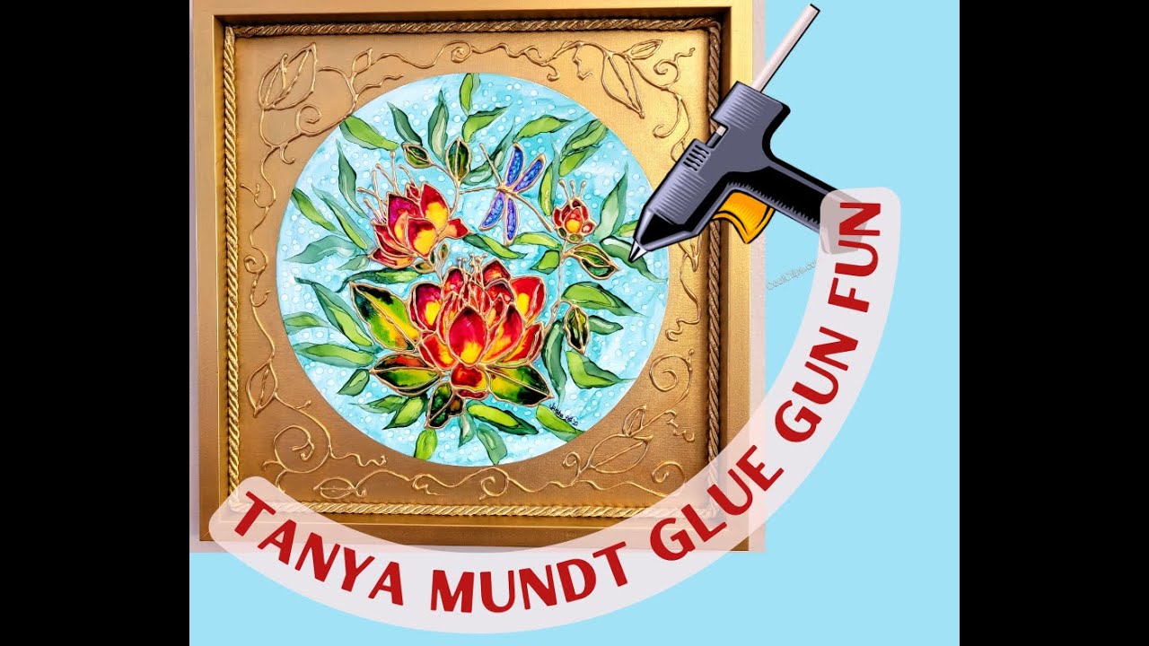 (858) MUST SEE! Tanya's Secret Glue Gun Trick - Stunner! Special Effects  Alcohol Inks on NARA Paper