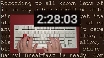 I typed the entire Bee Movie script.