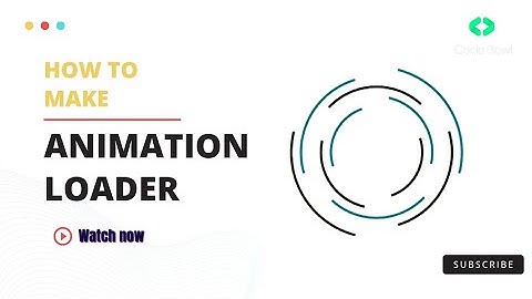 Build a CSS Spinner Animation | css loading animation