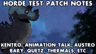 The Isle News Updates: Test Server Patch Notes, Kentro, Animation Talk, Bary, Quetz, Thermals, Etc