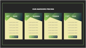 Pricing Table Design with html css and Bootstrap | Web Design Tutorial