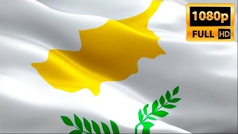 Cyprus flag video waving in wind. Realistic Cypriot Flag.  Cyprus flag Full HD