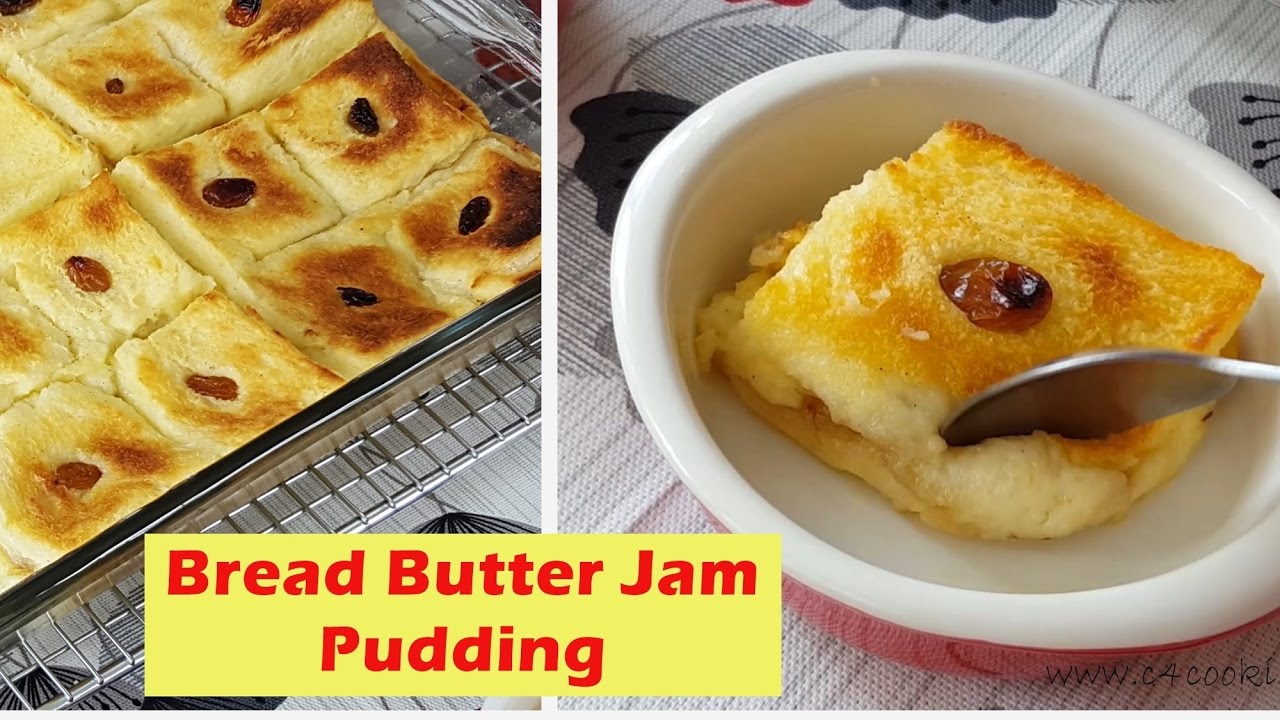 Bread Butter Jam Pudding Easy Melt In Your Mouth Bread Pudding Recipe Youtube