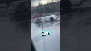 Parking Lot Surprise Shopping Carts Vs. Car