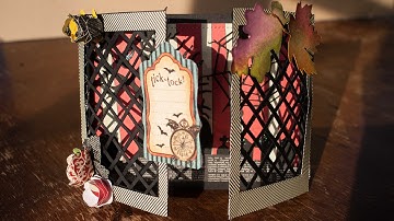 halloween cards how to make a gate fold window lattice card - halloween 2014 serie
