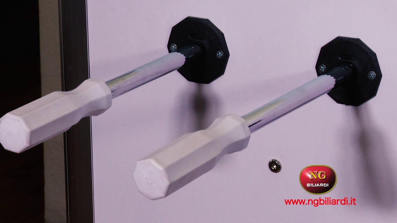 Calcio Balilla Angolari Ferma Vetro Bassi Set 8 Pezzi L. Mm.580
