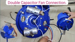 Stand Fan Connection || Double Capacitor fan Connection. पूरा वीडियो हिंदी मे।