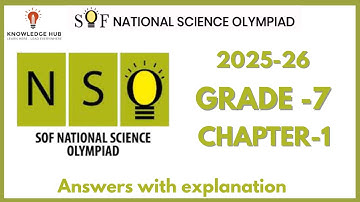 NSO- National Science Olympiad Class-7 Chapter 1 Nutrition in Plant And Animals NSO Olympiad 2025-26