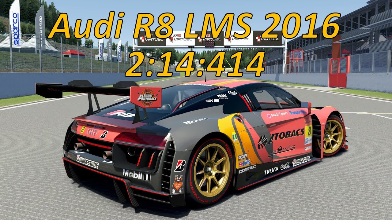 Audi R8 LMS 2016 - Spa World Record 2:14:414 - Assetto Corsa - YouTube