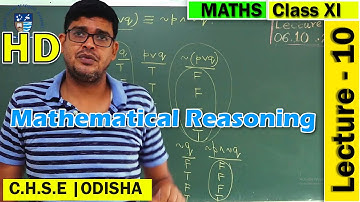 +2 1st Year Science CHSE Odisha Online Class | Mathematical Reasoning | Lecture no- 10 | Eclassrooms