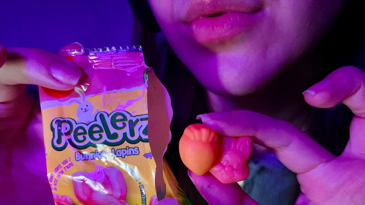 [ASMR] Eating Peelerz Easter Themed Gummies 🐣 