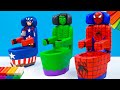 How to make Toilet Chair mod Superhero Spider man, Hulk, Captain America with clay