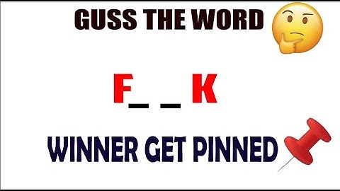 Guess The Word and Get Pinned 📌