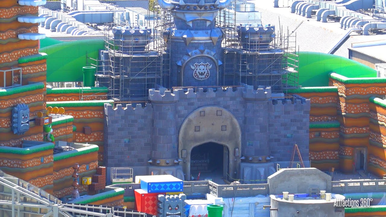 Super Nintendo World Construction Progress August 2022 Universal Studios Hollywood