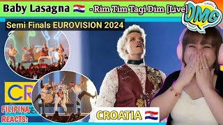 [React] Baby Lasagna - Rim Tim Tagi Dim (Live) | Croatia 🇭🇷 | First Semi-Finals | Eurovision 2024
