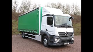 2022 71 Mercedes Actros 1824 with Mirror Cams Euro 6 18 Ton Curtainsider Tuck Away Tail Lift NJ71BKF