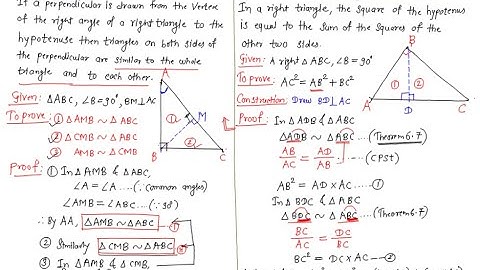 Class 10 - Triangles - Theorem 6.7 & Theorem 6.8 [Pythagoras Theorem] - Part 6