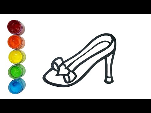 Let's learn How to draw a Shoes and coloring - YouTube