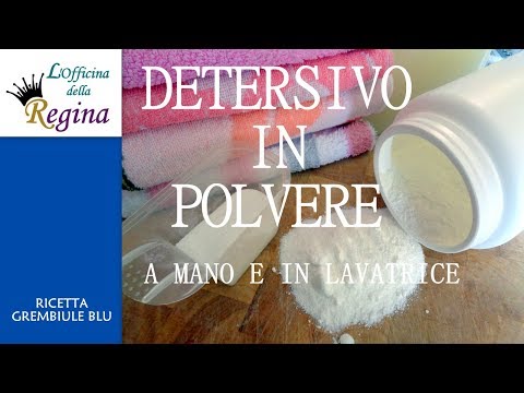 Detersivo in polvere, a mano e in lavatrice