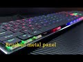 Meetion rgb colorful backlit full keys mechanical keyboard mk80