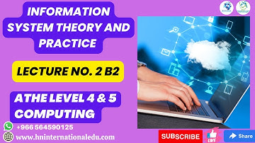 Information System Theory and Practice Lecture No. 02 B2 ATHE Level 4 & 5 Computing