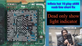 Infinix X680 x688 Dead solution | x688 Only Charging indicator Show | Hot 10 Play Dead | x688 vusb