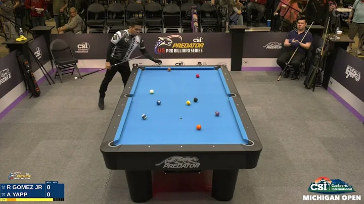 10-BALL  2021 CSI Michigan Open   R. Gomez vs A. Y...