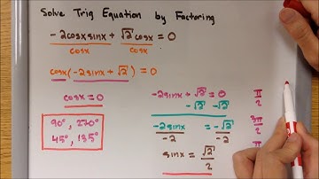 5.3D Solving Trig Equations by Factoring Examples