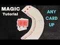 Magic card trick tutorial  simple any card any number  any card up