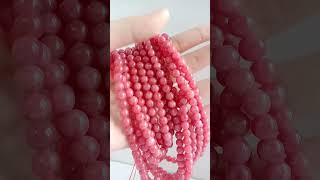 Rose Pink Rhodonite Beads Grade Genuine Natural Gemstone Round Loose Beads  for Jewelry Making