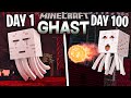 I Survived 100 Days as a GHAST in Minecraft