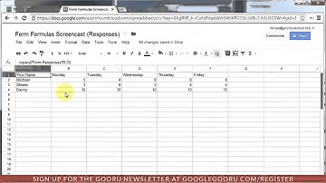Using Formulas with Google Form Responses