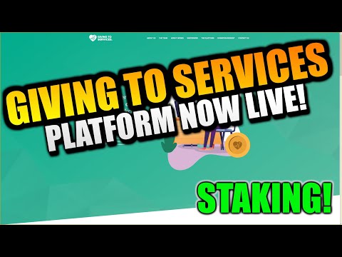 Giving to Services PLATFORM LIVE! STAKING Crypto with The Platform! SVS Token