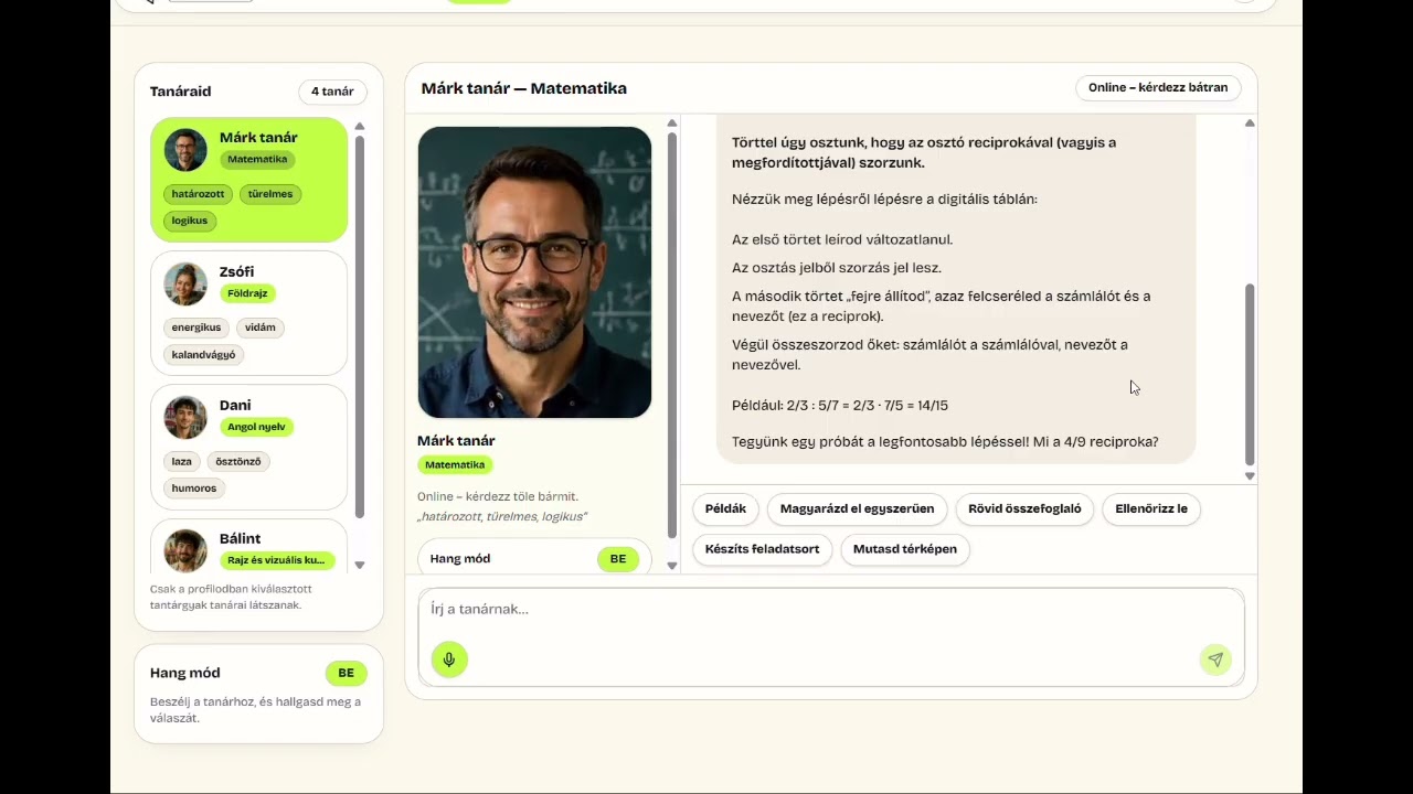 AI magantanárod – tényleges bemutató