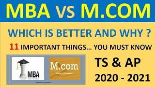 MBA VS M.COM | WHICH IS BETTER ? 11 THINGS THAT EVERY GRADUATE MUST KNOW|