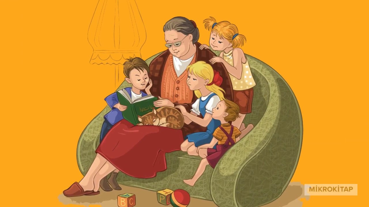 Внучок читать рассказ. Иллюстрация бабушка читает внукам. Бабушка с внуками рисунок. Бабушка читает книгу. Внук бабушке читает книгу иллюстрация.