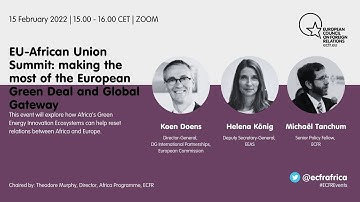 EU-African Union Summit: making the most of the European Green Deal and Global Gateway