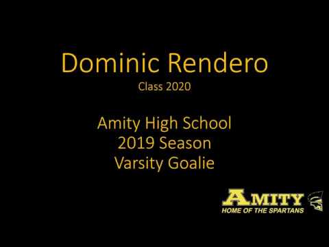 Dominic Rendero | Goalie | Class of 2020 | 2019 Amity Regional High School Highlights