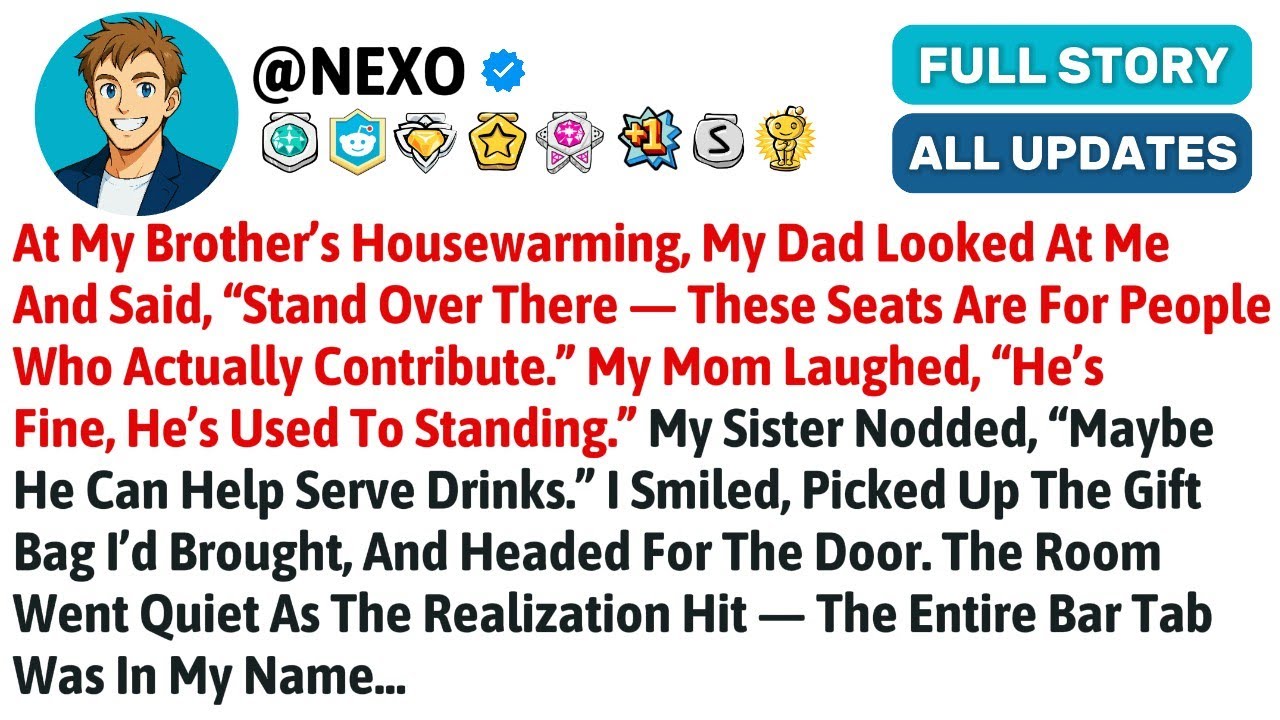 На новоселье моего брата мой отец посмотрел на меня и сказал: «Встань вон там».