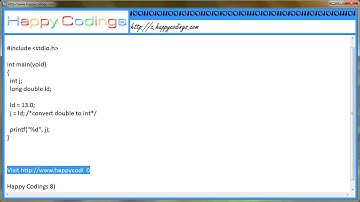 Convert double to int c code example