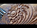 |Teak palang carving|UP wood art| Amazing flower making|wood design|