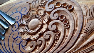 |Teak palang carving|UP wood art| Amazing flower making|wood design|