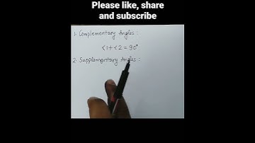 Angles|Complementary angles|Supplementary angles|YouTube shorts|Shorts#Shorts#Youtubeshorts#Angles