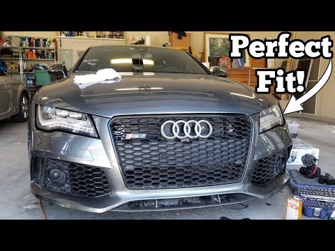 The Wrecked Audi RS7 is Coming Back Together! Lining Up the Front End & Testing Night Vision