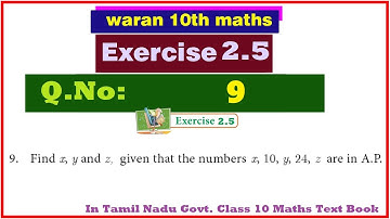 TN  Class 10 Maths Exercise 2.5 Q.No 9 Ch 2. Numbers and Sequences - Samacheer TNSCERT