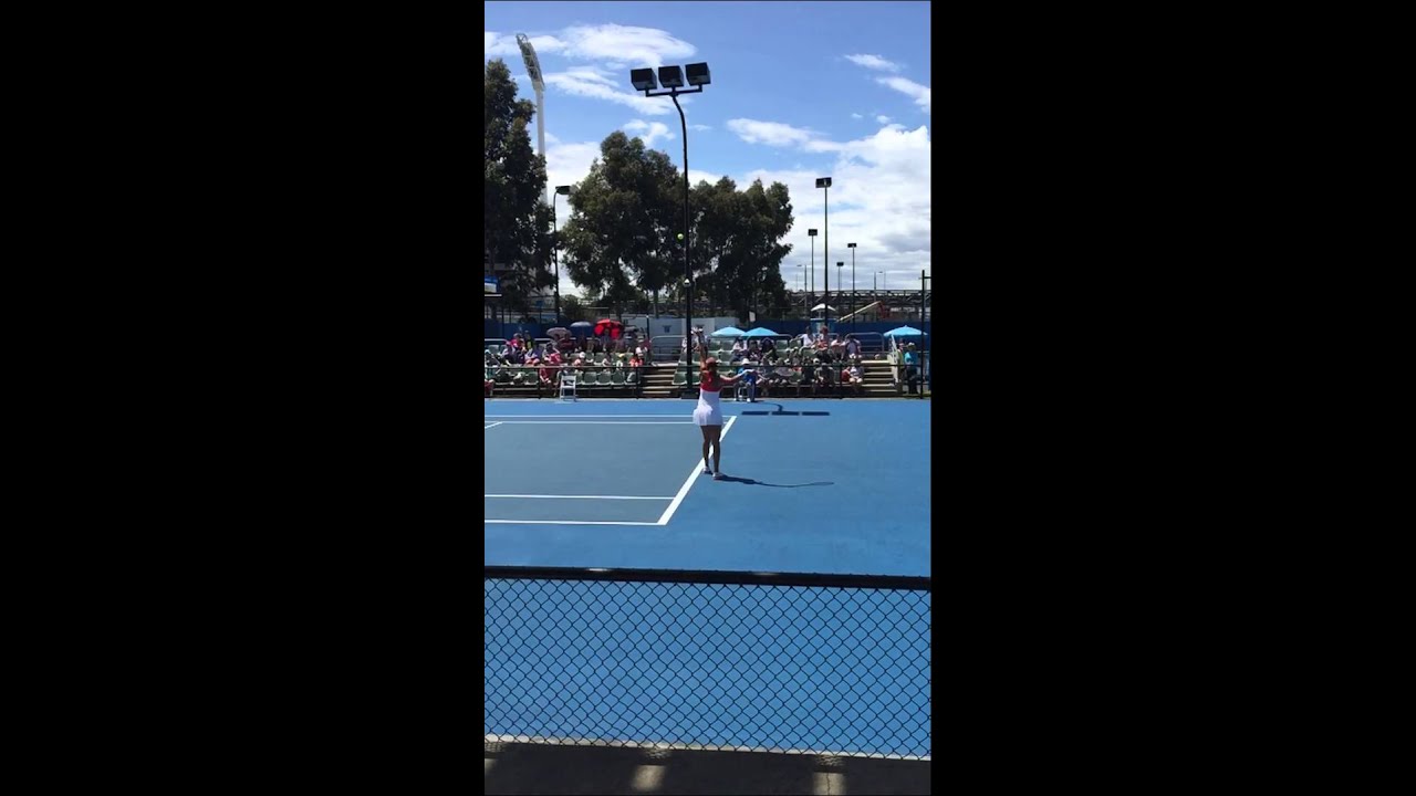 Madison Keys serve in slow motion YouTube