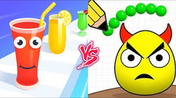 Juice Run VS Draw to Smash-All Levels SpeedRun Gameplay Android IOS