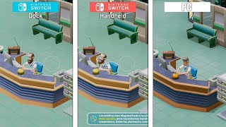 Two Point Hospital | Switch (Dock-Handheld) VS PC | Graphics Comparison
